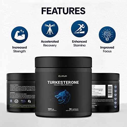 Elixum Turkesterone 1200mg (120 capsules)