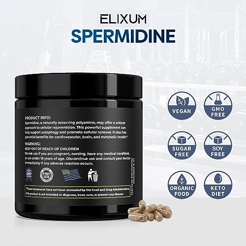 Elixum Spermidine - 1300mg (90 Capsules)