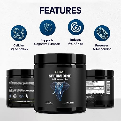 Elixum Spermidine - 1300mg (90 Capsules)